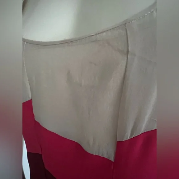 BCBGMaxAzria Burgundy & Pink Sheer Panel Maxi Dress – Size Large (NWT) - Picture 11 of 16